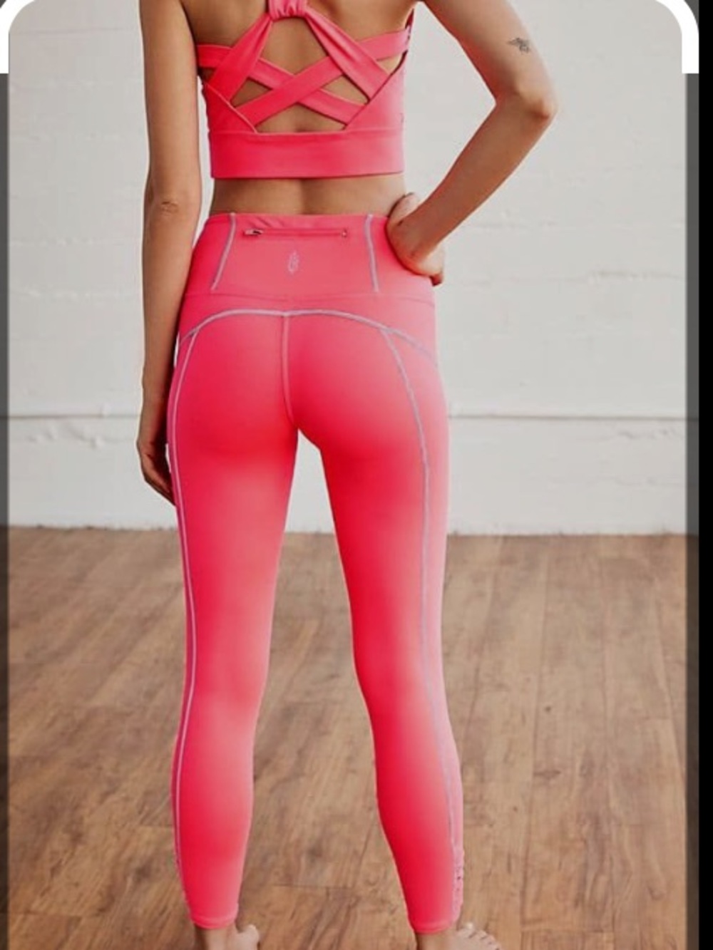 Free People Movement Eat a Peach set leggings and bra